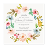 Wildflowers Wreath Wedding Invitations | Elegant Botany