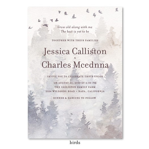 Winter Forest Wedding Invitations | Enchanted Forest