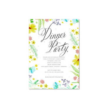 Unique Business Invitations on plantable paper ~ Floral Grace by Green Business Print
