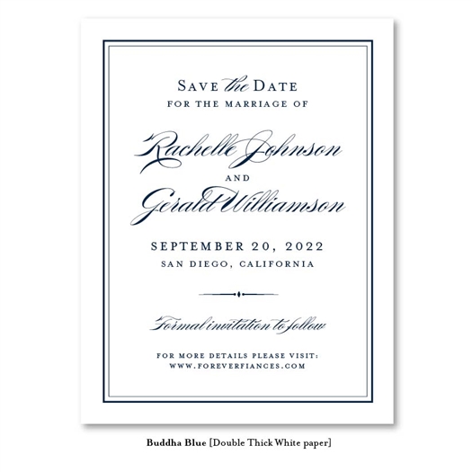 Forever Eco Chic Wedding Save the Date Cards