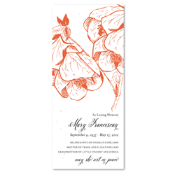 Wildflower Funeral Cards ~ Forever Poppy (plantable into wildflowers)