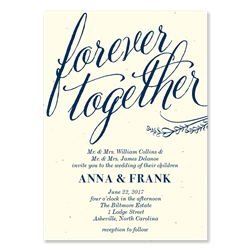 Gorgeous wedding invitations | Forever Together on cream premium paper