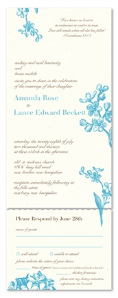Seal and send wedding invitations ~ Forget Me Not