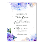 Hydrangea wedding Save the Date Cards | Purple Hydrangea