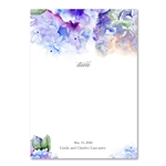 Purple Hydrangea Table Cards | French Hydrangea on premium white recycled paper
