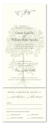 French Wedding invitations ~ Olive Tree (100% recycled paper)
