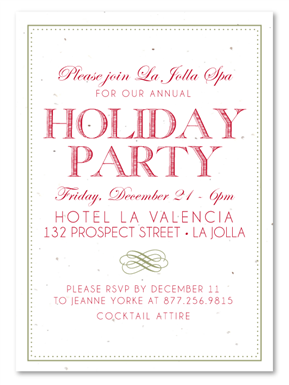 Plantable Holiday Party Invitations