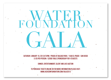 Unique Gala Invitations | Aqua Foundation