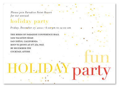 Corporate Holiday Invitations | Party Bubbles