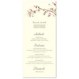 Unique Wedding Menu ~ Golden Blossoms Tree