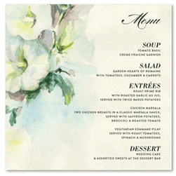 Bloom Wedding Menus | Gorgeous Blooms