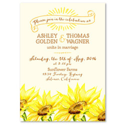 Sunflower Wedding Invitations | Gorgeous Sunflower