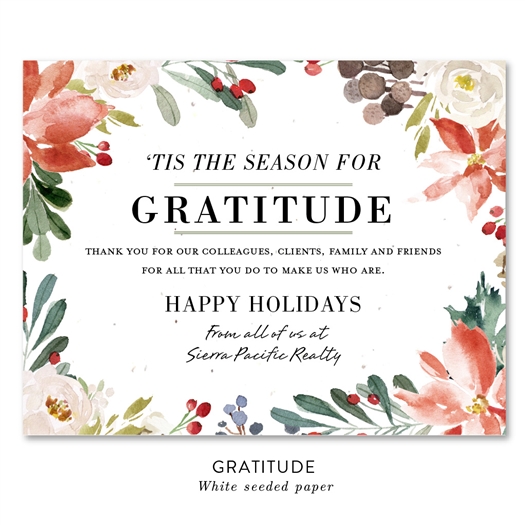 Gratitude Season Business Holiday Cards | seeded paper