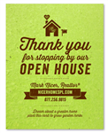 Real Eastate Open House Cards ~ Green Realtor by Green Business Print