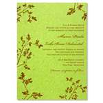 Green Paper Wedding Invitations | Pretty Leaf (Oregano/Thyme seeded paper)