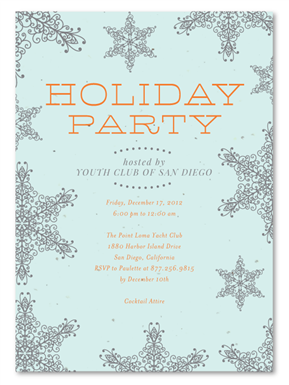 Corporate Holiday Party Invitations on plantable paper ~ Snow Soiree by Green Business Print