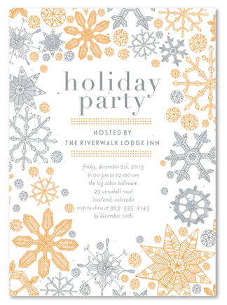 Corporate Holiday Party Invitations on plantable paper ~ Snow Party by Green Business Print