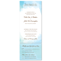 Beach Wedding Invitations,  In the Clouds (100% recycled paper - all in one format)