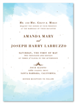 Watercolor Wedding Invitations on white seeded paper - In the Clouds