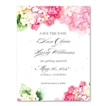 Pink Hydrangea wedding Save the Date Cards | Italian Hydrangea