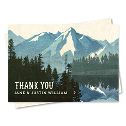 Lake Tahoe Thank you cards on vintage 100% recycled paper.