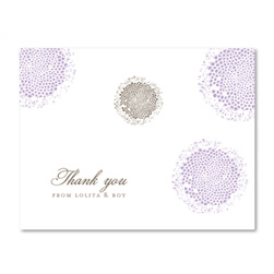 Recycled Thank You Cards ~ Lolita (100% recycled paper lavender green)