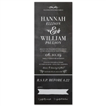 Chalk send and sealed Wedding Invitations | Love board (100% recycled chalkboard paper)