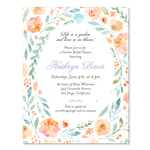 Bridal Shower Invitations pastel flowers