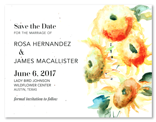 Sunflower Save the Date Cards | Magnifient Sunflower