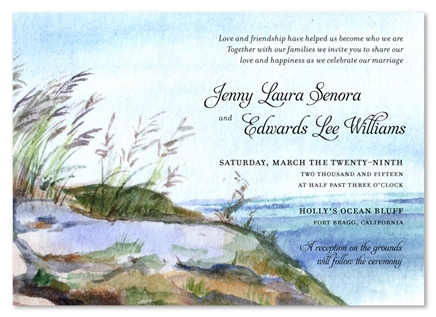 Watercolor Wedding Invitations Nantucket