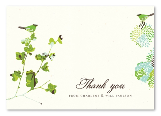 Garden Wedding Thank You Cards | Nature's Glory