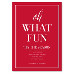 Business Holiday Invitations Red | Oh What Fun