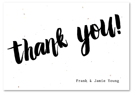 Brush Stroke Thank you cards | Painted Sweethearts