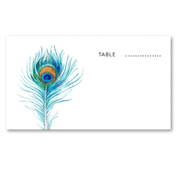 Peacock Wedding Place Cards