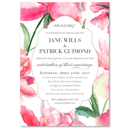 Peony Wedding Invitations on plantable paper | Peonies Dream