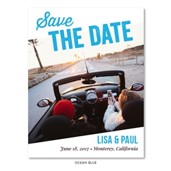 Fun Photo Save the Date for weddings | Road Trip (100% recycled paper)