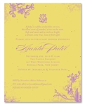 Curry Yellow Baby Shower Invitations ~ Romantic Garden on seeded paper