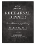 Rustic Chalk Rehearsal Dinner Invitations
