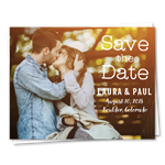 Photo Wedding Save the Date | Rustic Love (100% recycled paper)