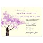 Purple Wedding Invitation on plantable paper ~ Spring Blooms by ForeverFiances Weddings (Watercolor)