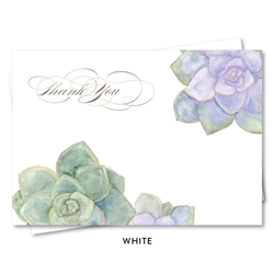 Succulents Wedding Thank you Notes (purple green) by ForeverFiances Weddings