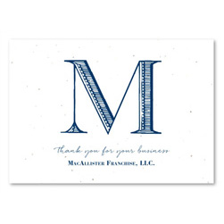 Monogram Business Thank you notes with Tailored Initials