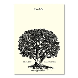 Oak Tree Table Cards | Vieux Oak classic on premium cream ecru paper