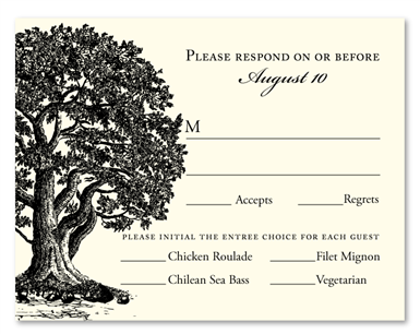 Wedding RSVP Cards ~ Vieux Oak