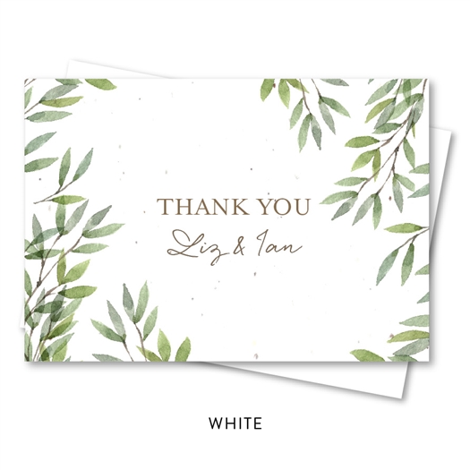 Big Sur Wedding Thank You Cards | Wild Coast (Fern Green, White)