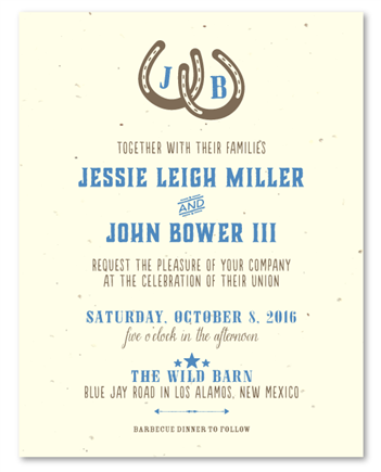 Western Wedding Invitations | Wild West (plantable)