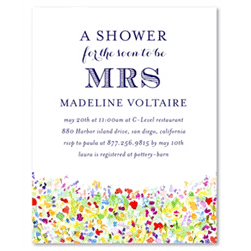Unique Bridal Shower Cards - Wildflowers  (100% recycled paper)