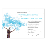 Watercolor Wedding Invitation on plantable paper ~ Winter Blooms by ForeverFiances Weddings (Purple ,Plum)
