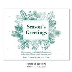 Winter Crown business holiday cards on seeded paper by Green Business Print