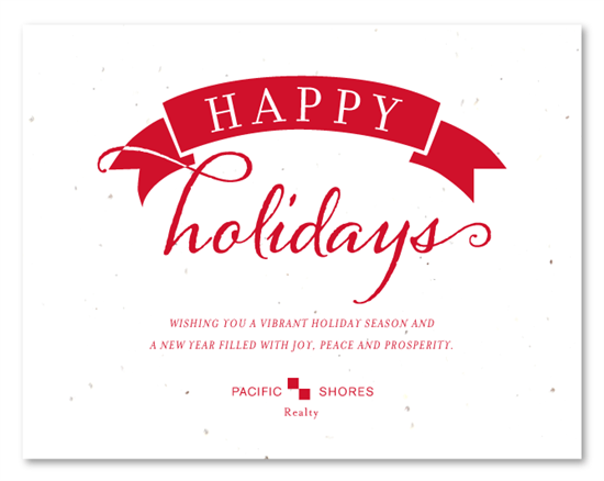 Plantable business holiday cards on seeded paper ~ Wintertime by Green  Business Print